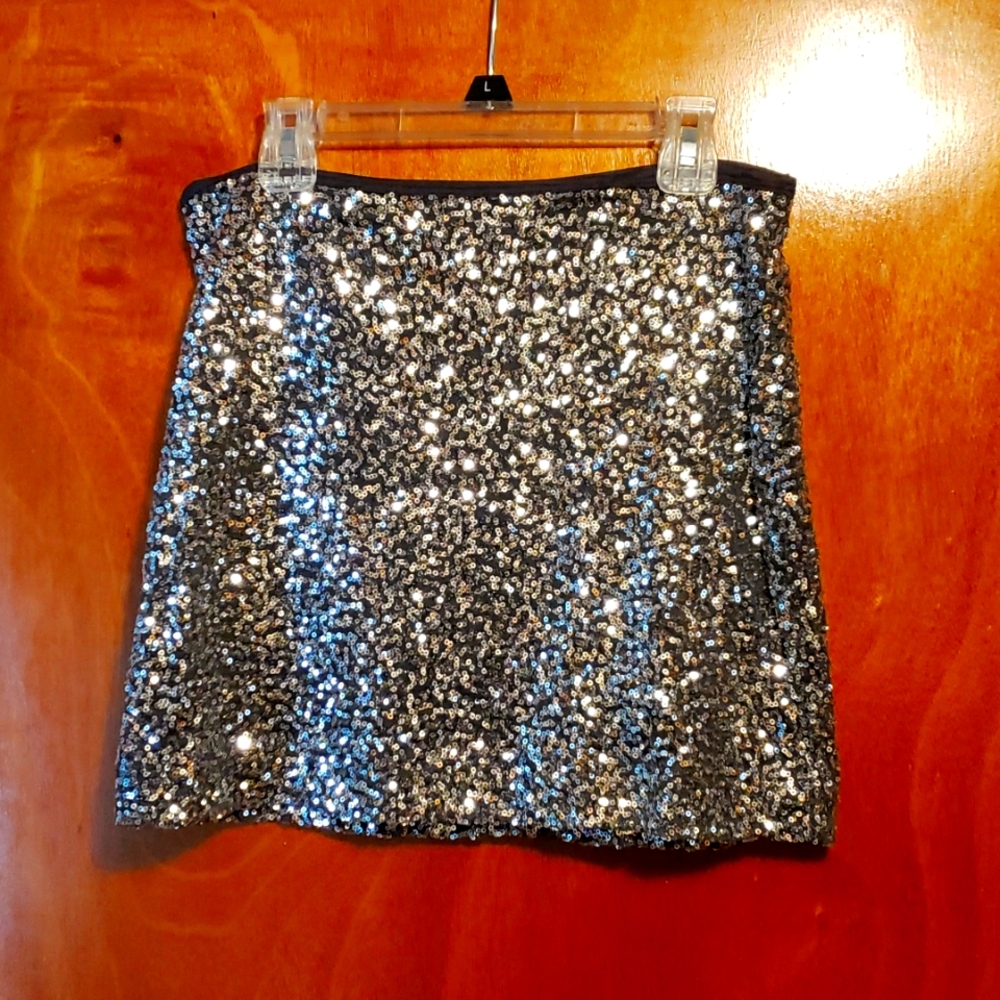 Express sequin mini skirt